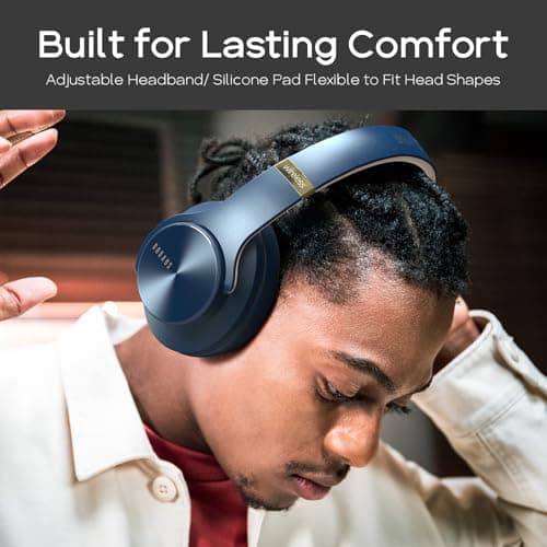 DOQAUS Bluetooth Headphones Over Ear, 3 EQ Mode, 90H Playtime, Bluetooth5.3 — view 4