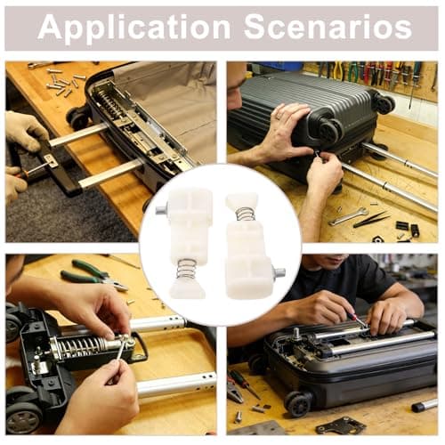 Zerodeko 2pcs Luggage Handle Locking Clips Replacement Set for Suitcase Repair, PVC Material with Reliable Stability and Enhanced Security, Suitable for Travel Luggage Maintenance — view 3