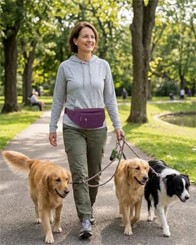 Bumbags for Ladies Bum Bag Fanny Pack Women Waist Pack Lightweight Adjustable for Running Walking Hiking Jogging (deep Purple) — view 3