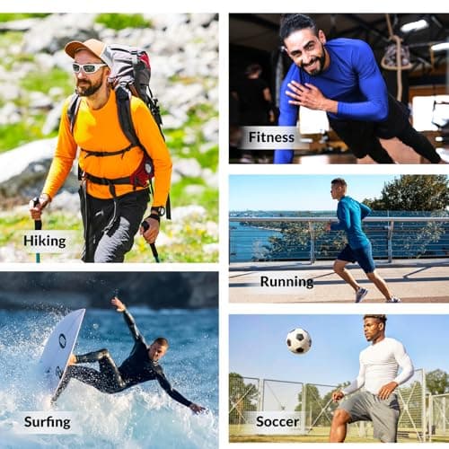 MEETWEE Men UPF50+ Rash Guard Vest Long Sleeve, Compression Shirt Base Skin Layer UV Top Swim Shirt Sun Protection Watersport Surfing Fishing Black — view 2