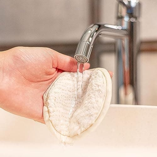 Glart 44AP Washable Makeup Removable Pads with Wash Bag - Beige and White (7-Pack) — view 6