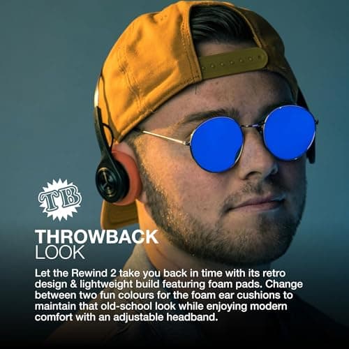 JLab Retro Rewind 2 Wireless Headphones - Bluetooth with Microphone — view 3