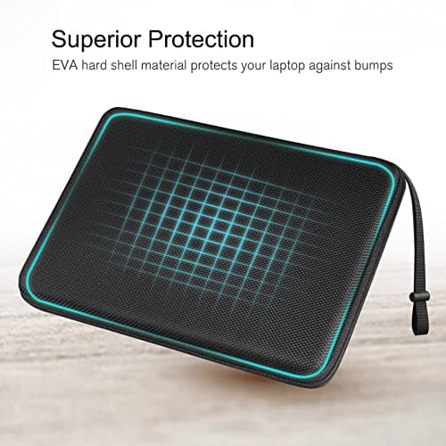 FINPAC Hard Tablet Sleeve Case for 11-inch iPad Air M2 2024, iPad Pro M4 2024, iPad Pro 4th/3rd,10.9-inch iPad Air 5/4, Tablet Carrying Sleeve for 10.9 iPad 10th, 10.2 iPad 9/8/7, Surface Go (Black) — view 3