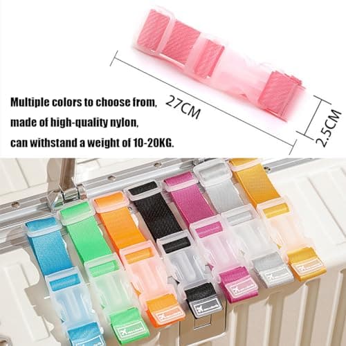 RUIENGCOMM 8 PCS Elastic Fastening Belt for Luggage Adjustable Luggage Straps for Suitcases Attach Bags Portable Travel Suitcase Accessory — view 2