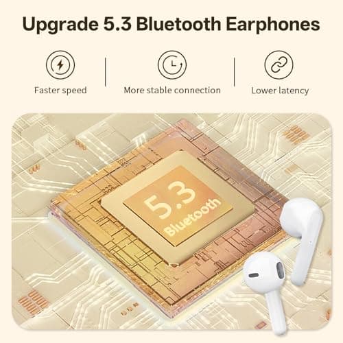 Wireless Earbuds, Bluetooth 5.3 In Ear Headphones with Noise Cancelling Mic — view 3