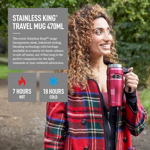 Thermos Stainless King Gun Metal Travel Mug (470ml) 7h Hot | 18h Cold — view 3