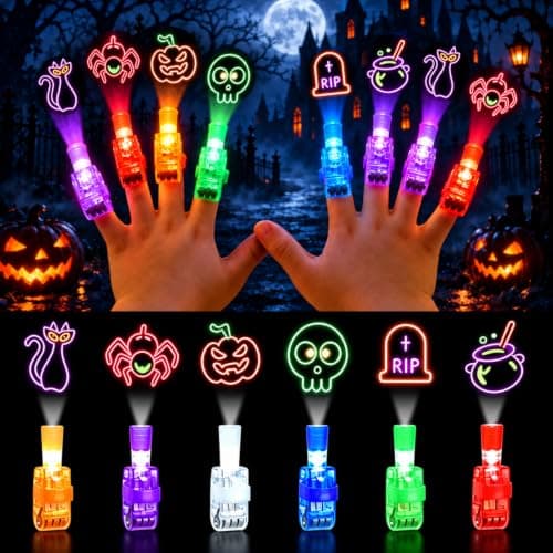 36PCS Halloween Finger Projector Lights, Glow in The Dark Finger Lights
