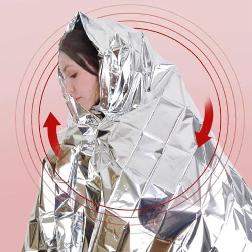 Foil Blanket Reusable Warm Survival Gear — view 4