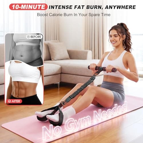 WOQQW Multifunction Pedal Resistance Band With Handle, Upgraded 3 Tube Adjustable Foot Resistance Bands for Core, Arm, Legs, Body Puller Trainer - Pilates & Home Gym Equipment for Women Men Exercise — view 2