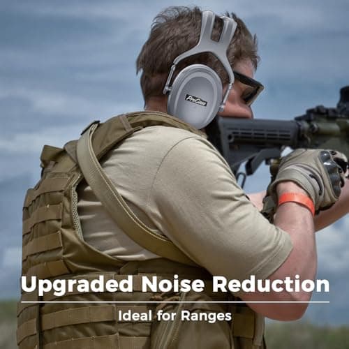 ProCase Extra Large SNR 37dB Noise Cancelling Headphones, NRR 30dB Hearing Protection Ear Muffs for Adults Noise Reduction, Wide Size Adjustment and Comfortable -Grey — view 6