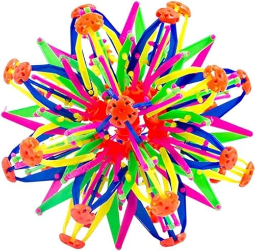 Expandable Breathing Ball - Colourful Stress Relief Toy for Kids and Adults - Interactive Games, ADHD, Yoga (Medium)
