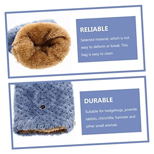 Portable Ventilated Guinea Pig Carrier Bag for Outdoor Travel Wool Blue — view 3