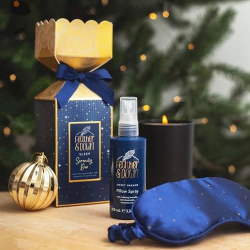 Feather and Down Serenity Duo Gift Set (2 x 50ml Pillow Spray & Relaxing Eye Mask) - With Lavender & Chamomile Essential Oils to Encourage Calm & Aid a Restful Night's Sleep. — view 5