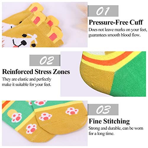 Women's Cotton Animal Dog Print Socks - 5 Pairs Thick Warm Thermal Winter Socks With Funny Cute Design - Multipack Gifts for Women and Girls — view 4