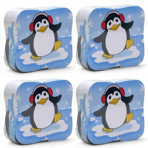 MIJOMA Magic Hand Towels Winter Penguin Set of 4 Cotton 30 x 30 cm