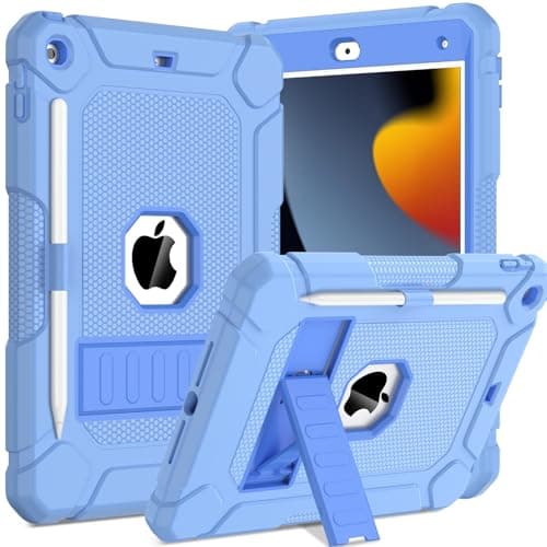 TOPWANT Case for iPad 9th 8th 7th Gen 2021/2020/2019 10.2 inch, Blue
