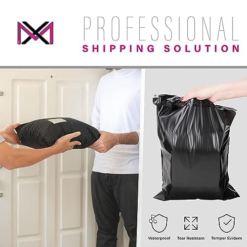 MXtore 20 Black Postage Bags 14x19 Parcel Mailing Shipping Bags Vinted — view 5