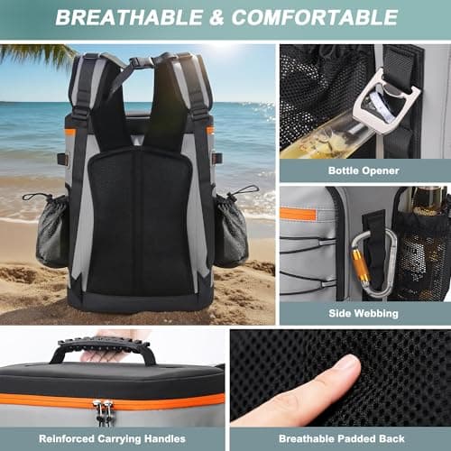 YOUNGOA 30L Cooler Backpack, Large Insulated Leakproof Cool Bag Rucksack — view 5