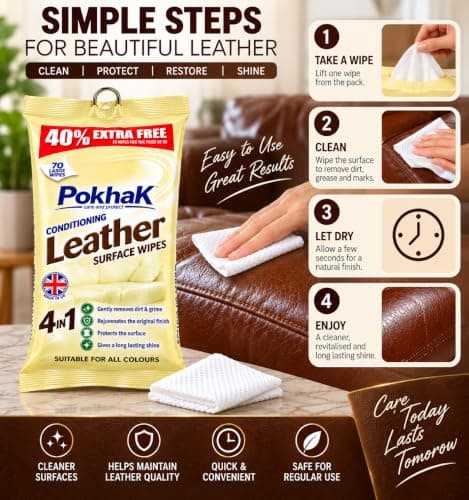 Conditioning Leather Surface Wipes 4-in-1 – 140 Large Wipes — view 6
