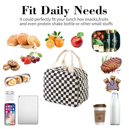 WYSUMMER Lunch Bag Corduroy Insulated Tote Cooler Bag — view 6