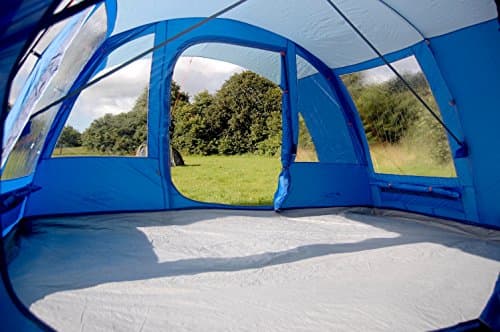 Vango Farnham 500 Stylish 5 Man Tunnel Tent [Amazon Exclusive] with TBS II for All Weather Family Camping, Attached Sun Porch, Sewn-In Groundsheet, River Blue — view 6