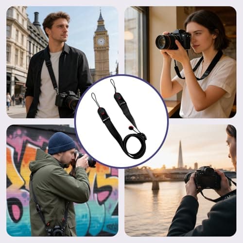 CanQuanSWZX Camera Strap Quick Release Camera Straps with Comfortable Rope Design, Soft Camera Shoulder and Neck Strap for Crossbody Carry, Lightweight Strap for Cameras with Quick Attachment — view 4