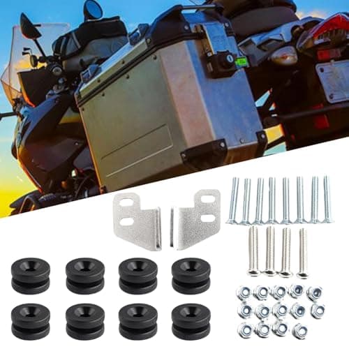 Motorcycle Tail Bag Mounting Kit - Stainless Steel Side Box Brackets, Travel Luggage Mount | Secure and Easy-to-Install Motorcycle Storage Solution, Heavy-Duty Mounting System for Adventure Riders — view 3