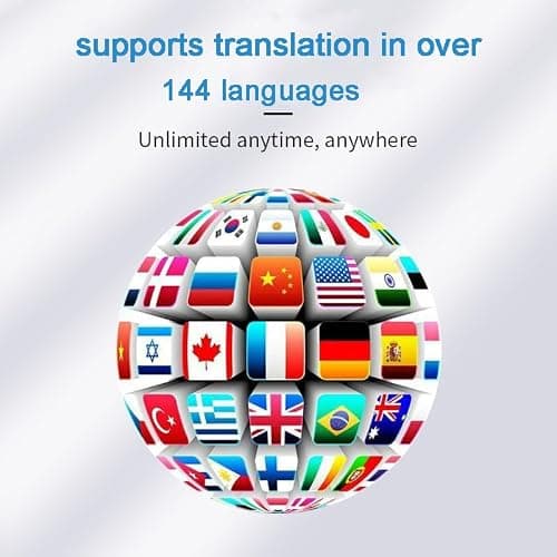 HYGMOCC AI Language Translator Earbuds, Supports 144 Languages,Online Translation Real Time,Earphone 3-in-1 Accents，Earbuds Perfect for Travel Business and Learning Voice Language Translator（Black） — view 3
