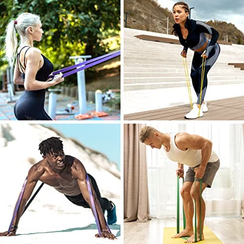 FitBeast Pull Up Band, 5-15LBS Resistance Band Pull Up for Calisthenics, Bodyweight Training, Powerlifting, Stretch Mobility, Pull Up Assistance Band, Yellow — view 6
