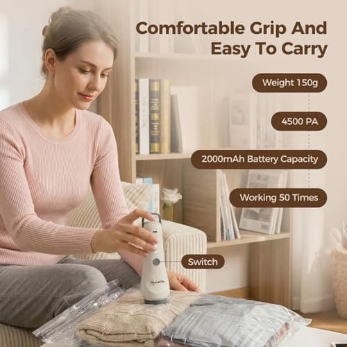 Monalife Vacuum Seal Bags for Clothing Travel,12-Pack, 80% Space Reduction — view 4