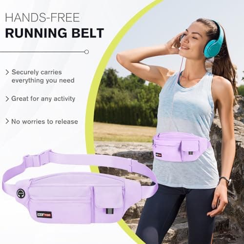 MAXTOP Bumbag Waist Crossbody Bags for Women Men Fashion Anti-Theft Fanny Packs Bag with Adjustable Strap and 5 Zipper Pockets Travel Essentials for Travel Walking Running Hiking Cycling Casual — view 2