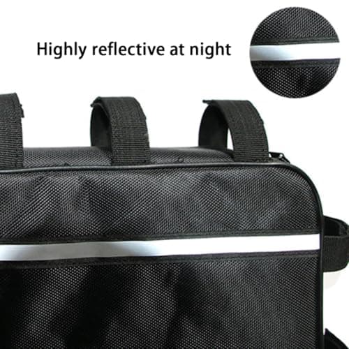 Adoorniequea Bike Frame Bag,22cm,Black *,* *22cm Durable,Black 39 * 36* — view 4