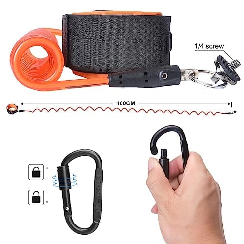 Action Camera Non-Slip Handler Floating Hand Grip Holder Mount w/Steel-cored Safety Strap for GoPro Insta360 Akaso Underwater Camcorder Scuba Diving Snorkeling Surfing Rafting Kayaking Selfie Stick — view 4