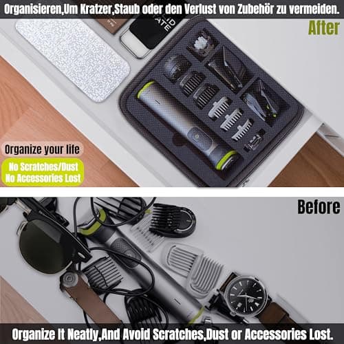 Compatible with Philips Multigroom Series 7000 All-in-One Case MG7930/15 MG7950/15 Beard Trimmer Portable Waterproof Hard Travel Case — view 3
