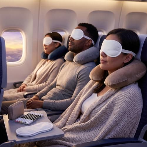 Hopzab 8 Pcs White Polyester Eye Masks for Sleeping, Lightweight & Comfortable Blindfolds, Adjustable Fit for Travel & Crafting — view 5