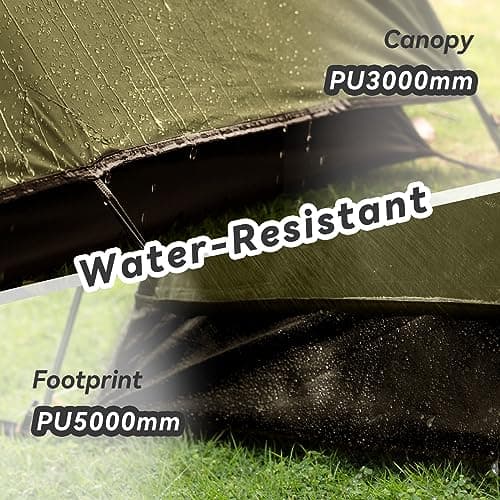 Forceatt 2 Man Camping Tent - Easy Setup Lightweight Two Doors PU3000mm Waterproof Dome - Windproof Instant Outdoor Shelter for Traveling, Beach, Hiking, Mountaineering — view 3