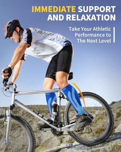CAMBIVO Calf Compression Sleeves for Men & Women, 2 Pairs — view 5