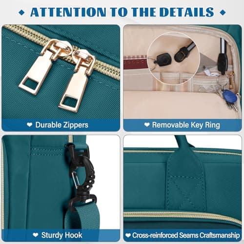 RAINSMORE 17 Inch Laptop Bags for Women Large Laptop Case Messenger Bag — view 5