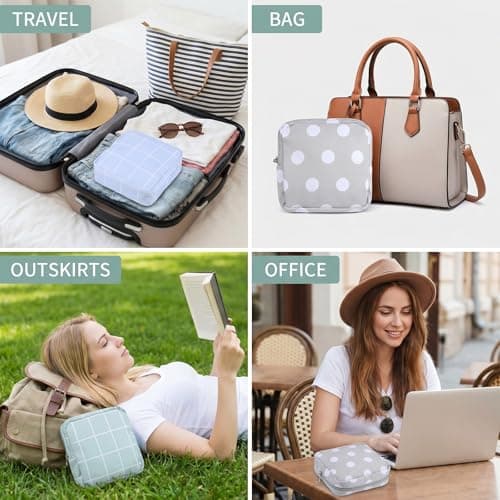 3 PCS Portable Period Bag with Zipper, 3 Styles Period Pouch — view 4