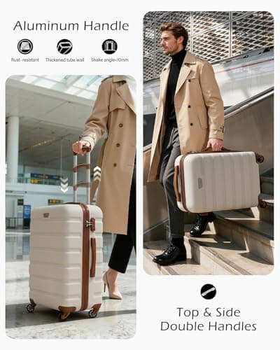 COOLIFE 20 Inch Carry On Suitcase for EasyJet, ABS+PC, Hardshell, Durable — view 5