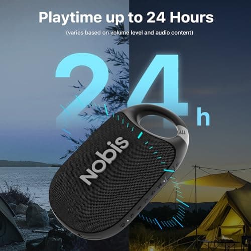 NOBIS Clip Portable Bluetooth Speaker, Up to 24H Playtime, IP68 Waterproof — view 3
