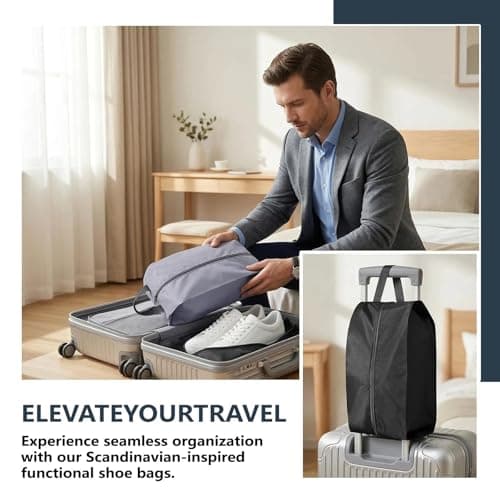 8-Piece Shoes Bags for Travel Set Travels Shoe Bag with Zipper — view 5
