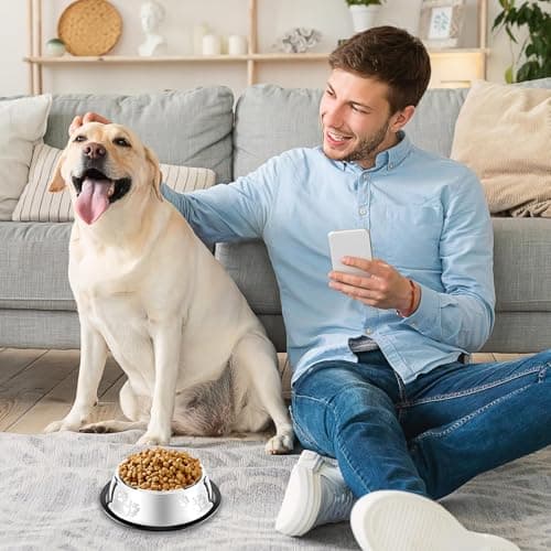 8 Pack Small Metal Dog Bowls, Stainless Steel Puppy Water Dishes Bulk — view 4