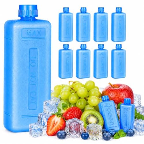 MAGICLULU 10 Pack Reusable Ice Packs, Mini Cooler Bricks