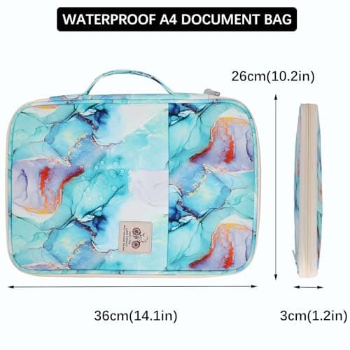 JAKAGO A4 Document Case, Multi-Pocket Portfolio Folder, Travel Portfolios — view 2