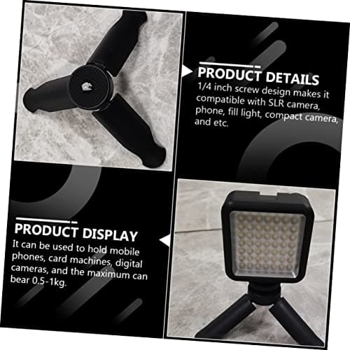 Foldable Tabletop Tripod 8 Pack with 1/4 Inch Screw for Cameras — view 4