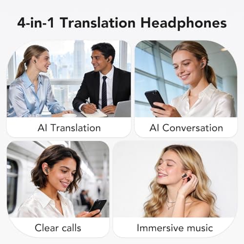 N02 Translation Earbuds Real Time, 165 Languages AI Translator with 9 Modes — view 4