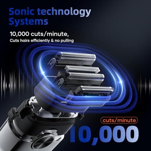 Kensen Mini Foil Shaver for Men, 4 Floating Blades, Travel Electric Razor — view 5
