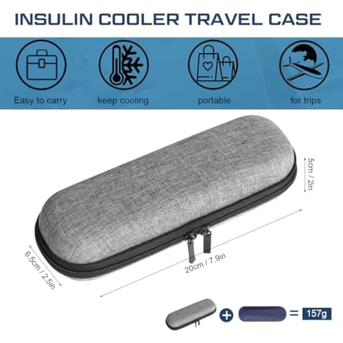 Insulin Cooler Travel Case with Reusable Gel Ice Pack Diabetic Storage Organizer Medication Cooler Portable Cool Bag Insulin Pen Case Insulated Bag — view 5