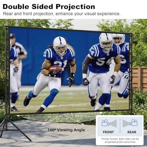 Wootfairy 200 inch Projector Screen with Stand, 4K HD 16:9 Big Size Screen — view 5